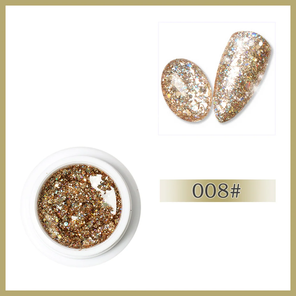 Color 08 PinPai 8g блестящие Платиновые блестки гель для ногтей Светодиодная смывка для лака Блестящий декор с блестками УФ гель лак живопись УФ-полировка - Цвет: Color 08