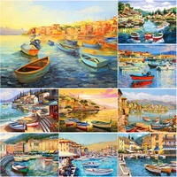 new 5d diy diamond painting full square round drill sea view diamond embroidery ferry cross stitch crafts home decor manual gift