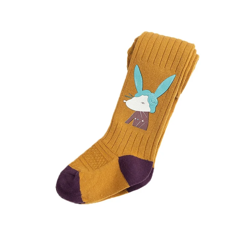 Колготки для маленьких девочек хлопковые Мультяшные чулки теплые колготки