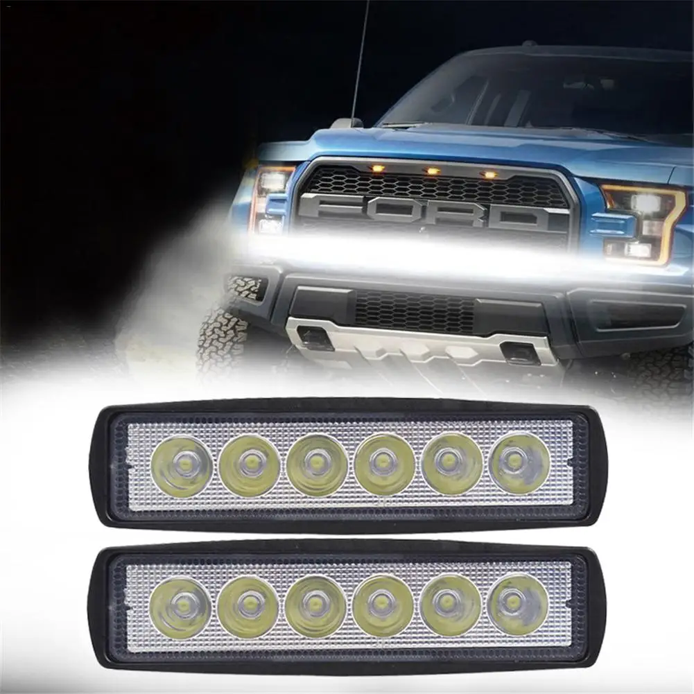 6*1.9*1inch LED Spot Flood Work Light Worklight 18W 12V Universal Car 4WD Led Beams Bar Spotlight Lamp | Автомобили и мотоциклы