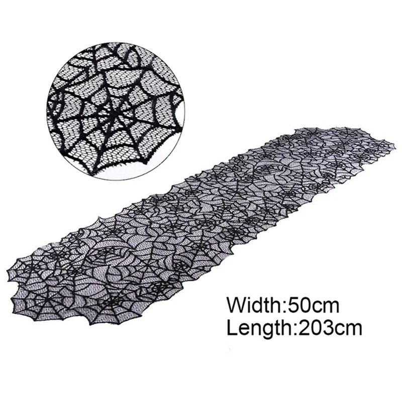 Table Runner HUIRAN вечерние украшения на Хэллоуин Тыква паук летучая мышь вечерние аксессуары в стиле хоррор Hallowen - Цвет: Table Runner