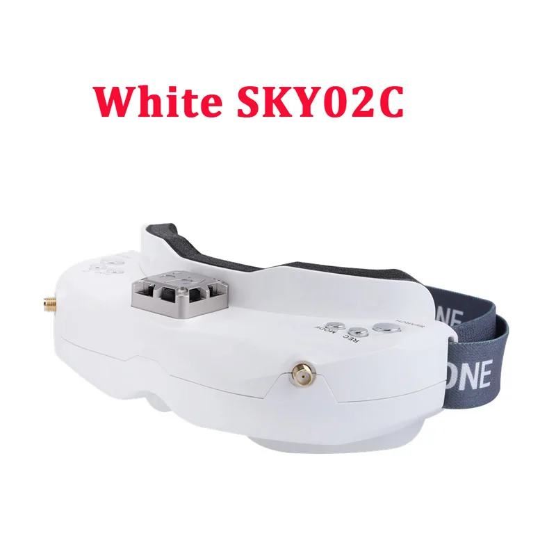 Skyzone SKY03O O светодиодный/SKY03S/SKY02C/SKY02X 5,8 ГГц 48CH разнообразие FPV очки для радиоуправляемого дрона Accs OSD DVR HDMI и головной вентилятор светодиодный - Цвет: White SKY02C