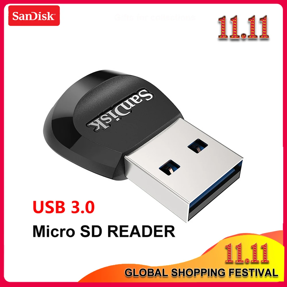 SanDisk MicroSD кардридер Мобильный USB 3 0 скорость чтения до 170 МБ/с./с для UHS I Micro SDHC SDXC и
