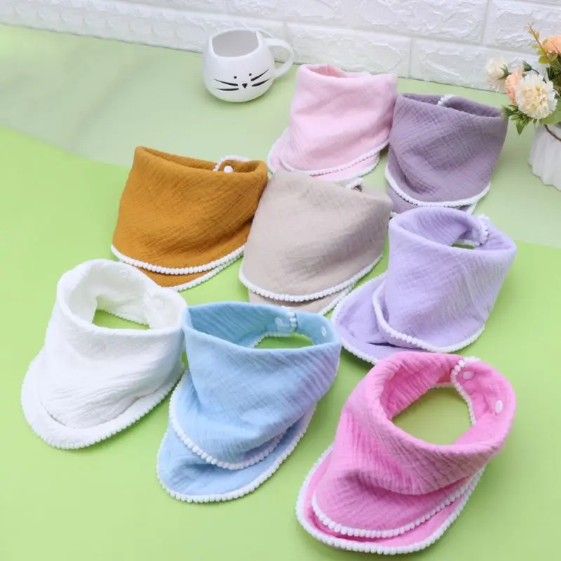 

23GD Baby Burp Cloths Cotton Gauze Muslin Baby Bib Bandanas Soft Breathable Newborns Towel Scarf