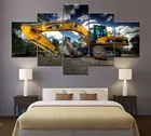 5 шт. холст экскаватор пейзаж инструмент картина на стену искусство печать домашний декор HD картины 5 панелей постер без рамки картины