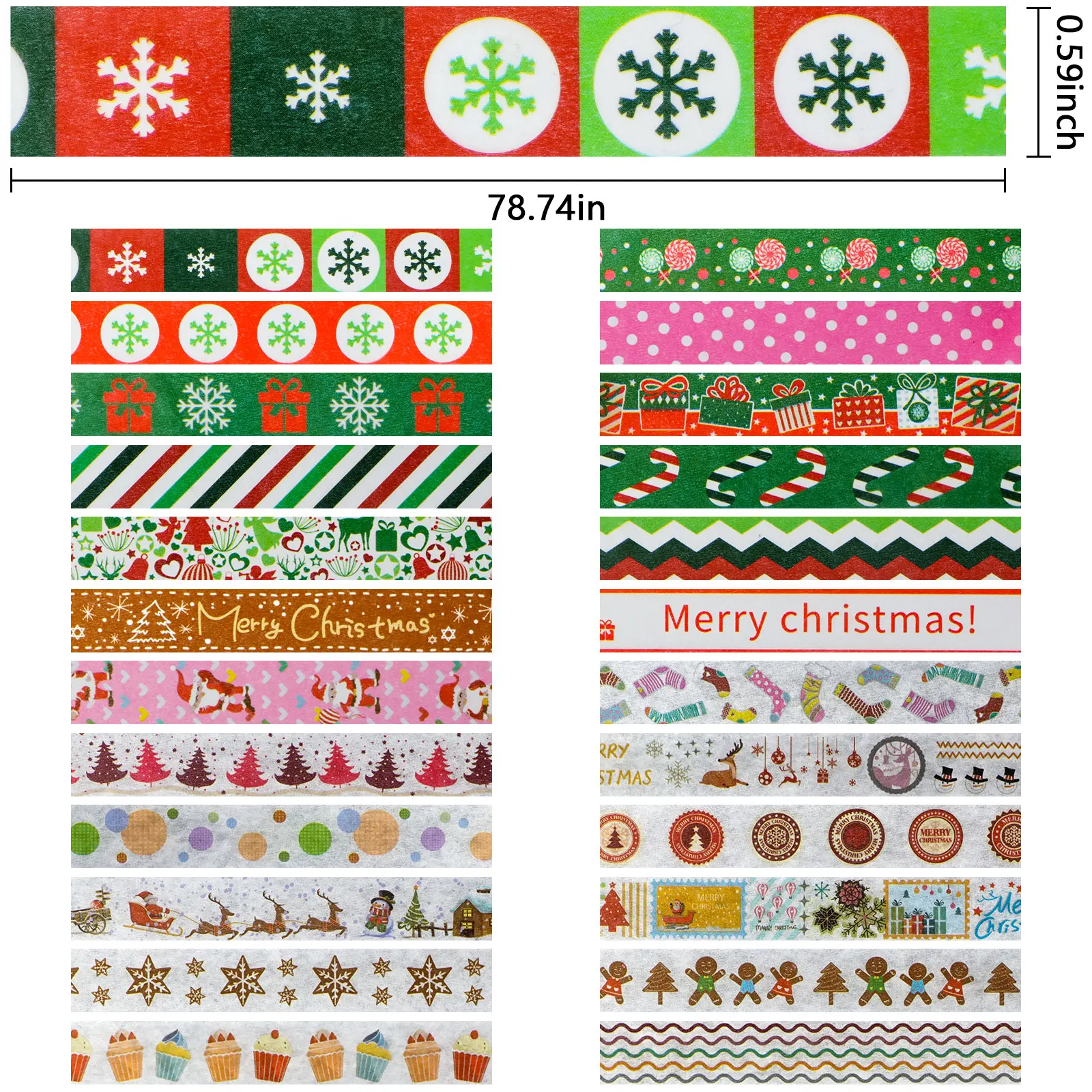 Детский набор 24 рулона Рождественская оболочка наклейка для скрапбукинга детей