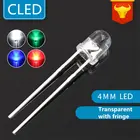 1000 шт. Бесплатная доставка 4 мм яркий светодиодный s лампа красныйзеленыйсинийжелтыйбелый светодиодный светильник светодиодный световые диод