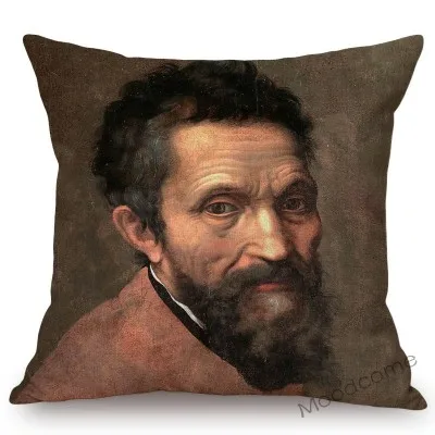 T337-10 Michelangelo итальянский Ренессанс генезис последнее решение Давид знаменитая картина маслом Художественная диванная Подушка Чехол для подушки - Цвет: T337-10