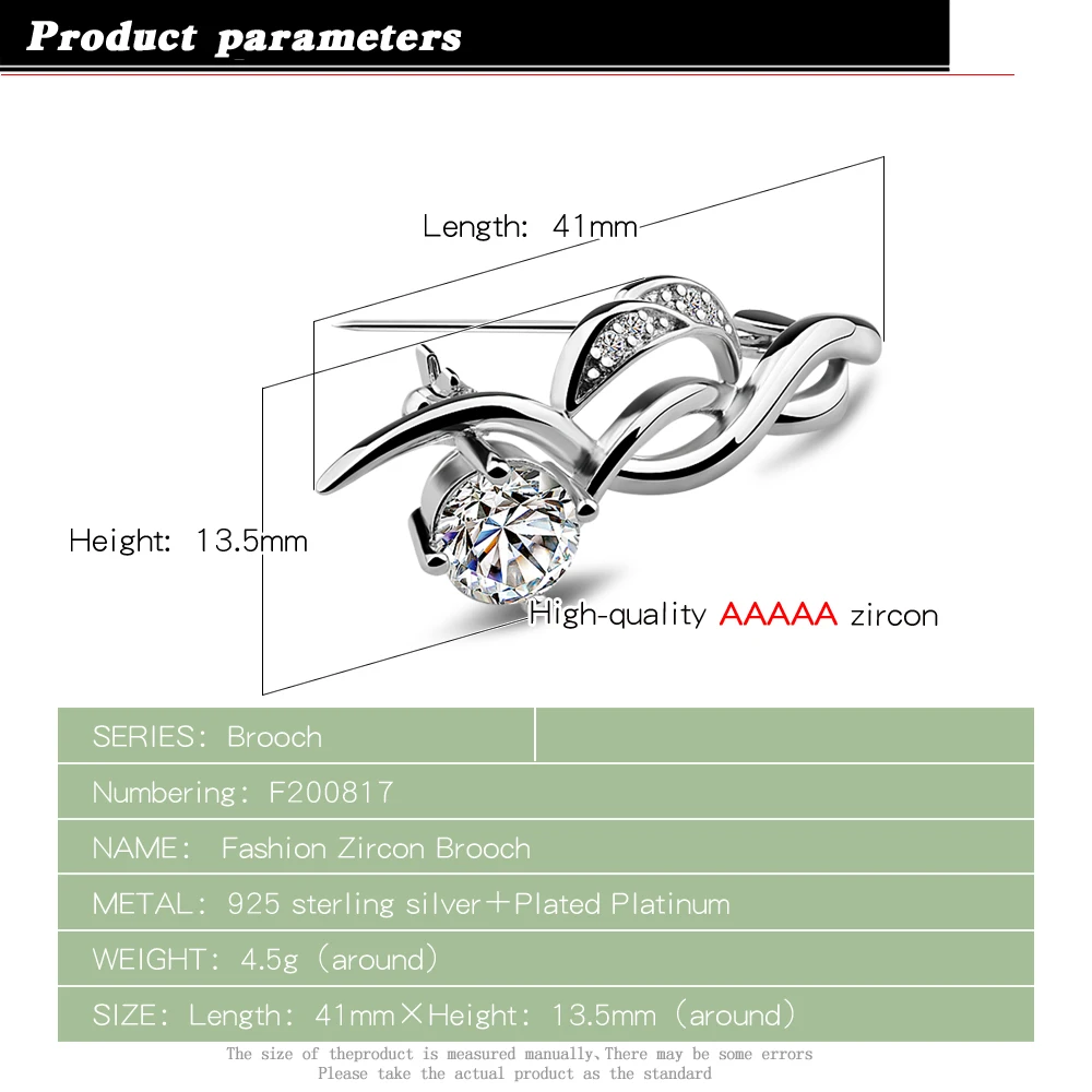 Женская Брошь на воротник рубашки с цирконом | Украшения и аксессуары