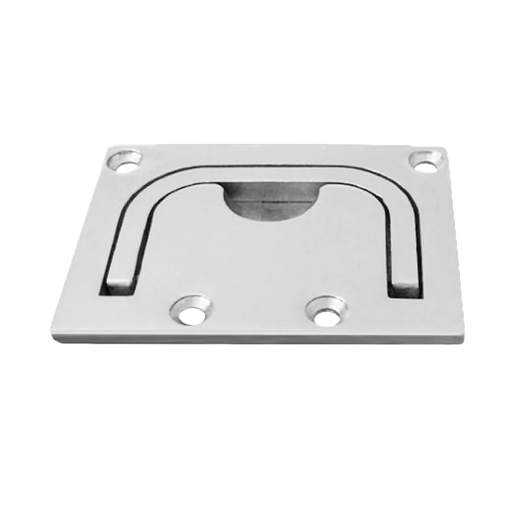 

2.95" x 2.2" 316 Stainless Steel Spring Hatch Lift Pull Handle Recessed Fitting Marine Boat RV Sailing