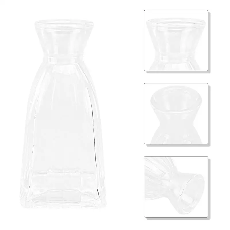 

3Pcs Glass Aroma Bottle Creative Empty Bottle Cosmetics Holder Transparent