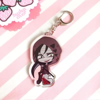 anime collection acrylic keychain cartoon characters angels of death keychain rye zack transparent key pendant