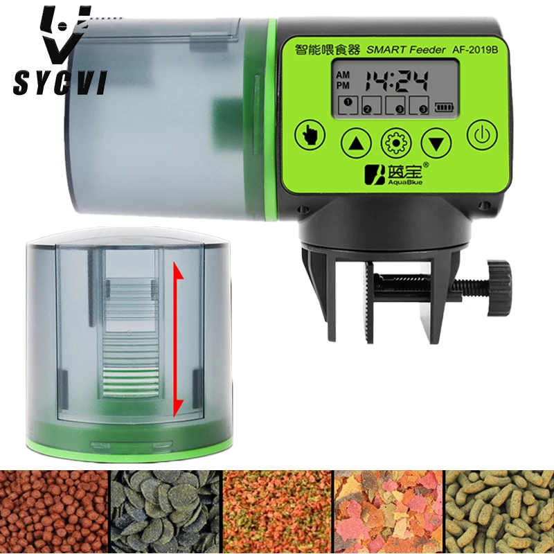 

New Cool Automatic Fish Feeder Digital Fish Tank Aquarium Electric Plastic Timer Feeders Food Feeding Adjustable Dispenser Tool
