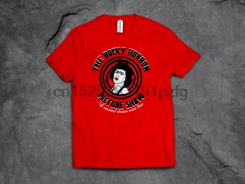 Романтичная футболка с изображением Рокки из мультфильма ужас|Мужские футболки|