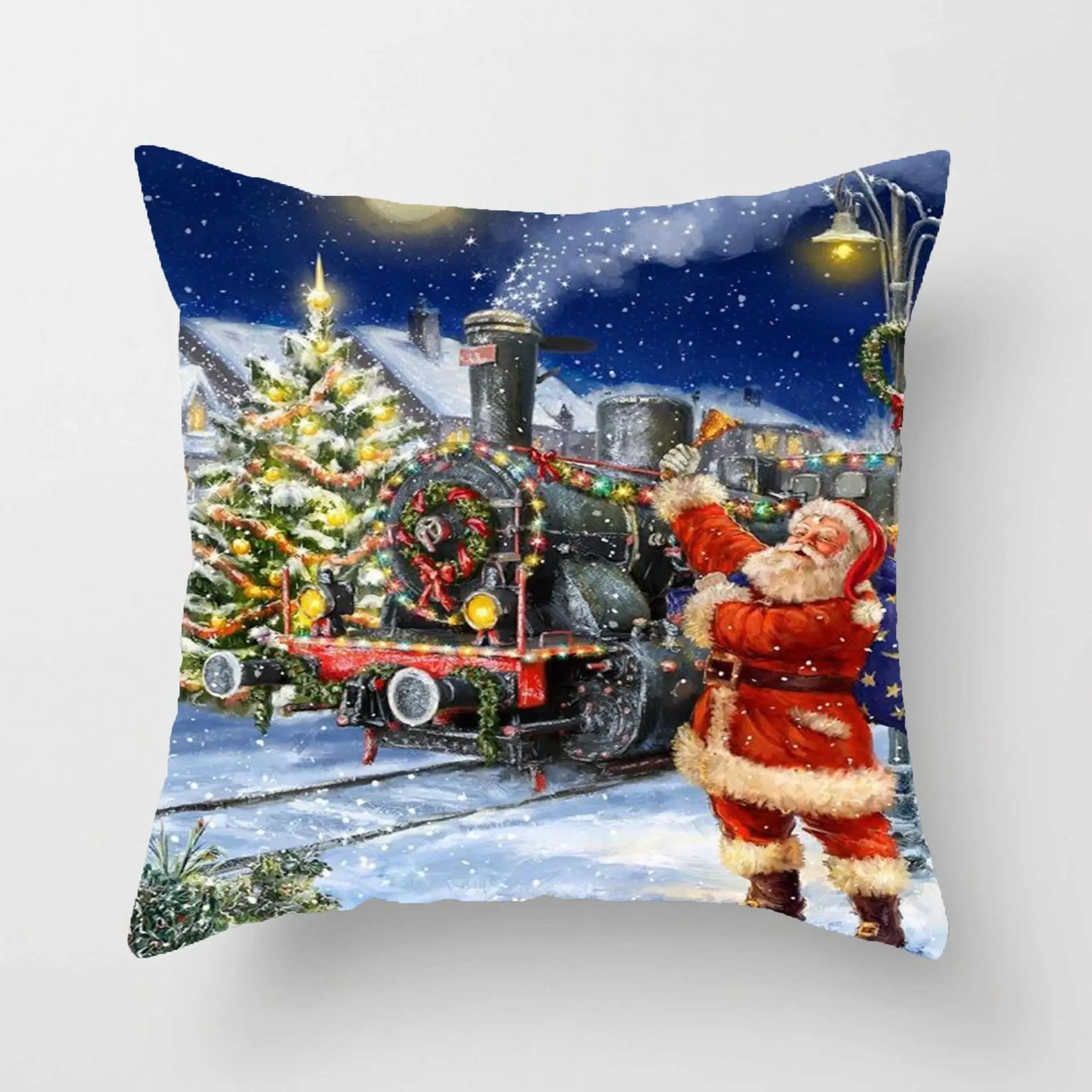 Новогодний Рождественский Декор для дома Санта Снеговик Счастливого Рождества