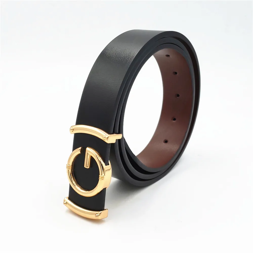 Роскошный ремень для мужчин и женщин пояс из натуральной кожи джинсов с большой