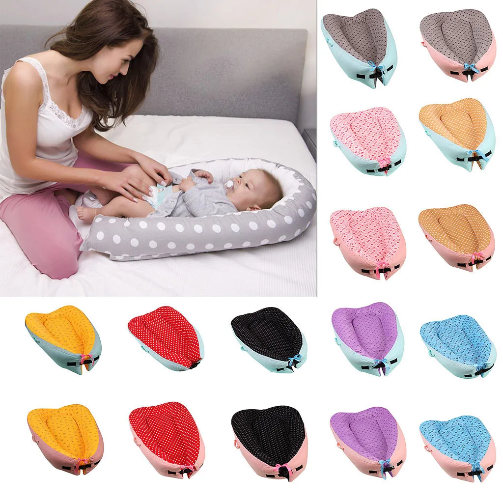 Матрас для новорожденных младенцев для кроватки с портативным, съемным, стиральным чехлом, путешествий, с мультяшным, хлопковым, мягким, комфортным, утробным бионическим дизайном.