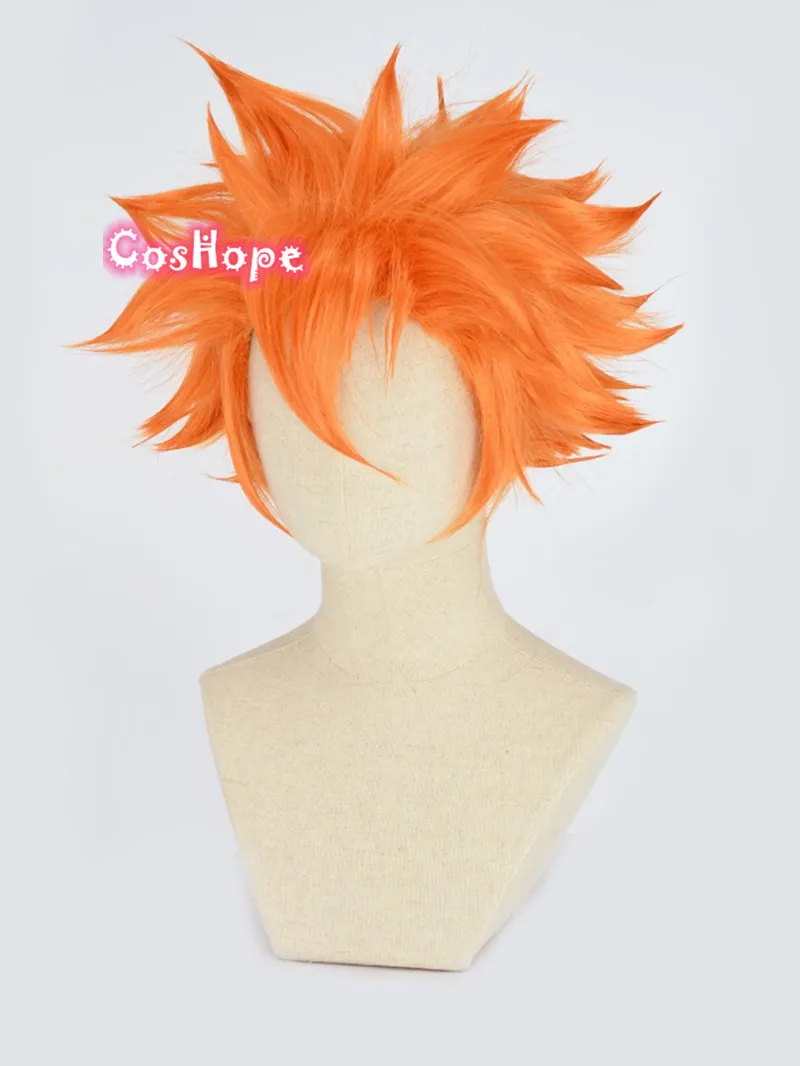 Парик для косплея Haikyuu Hinata Shoyo мужчин термостойкие синтетические короткие волосы