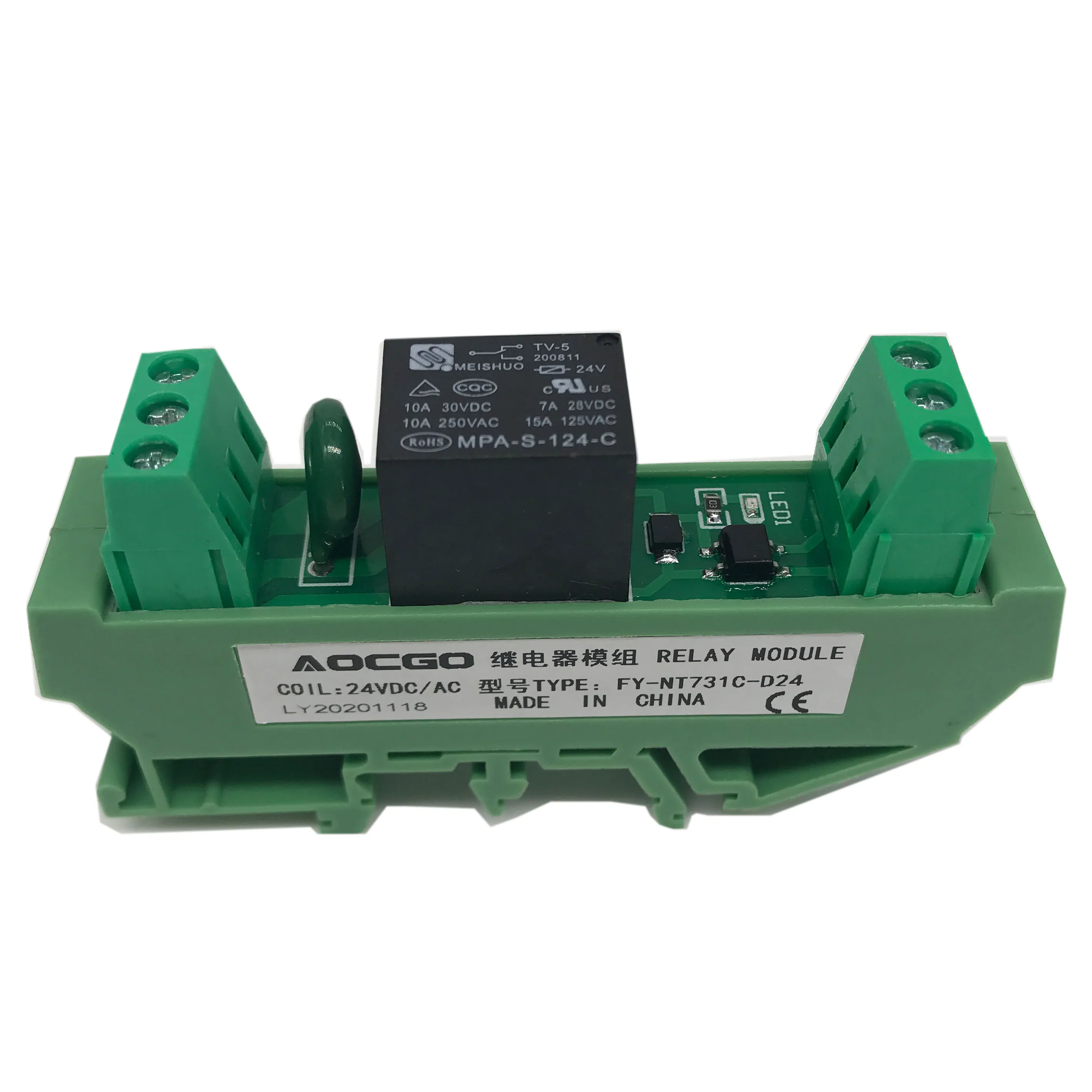 1 канал T73 AC/DC 24V DIN рейка релейный модуль|din rail mounted relays|din mounting raildin relay module |