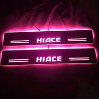 led welcome lights door sill plate running bar plate covers fit car 2pcsset led interior moulding lightting
