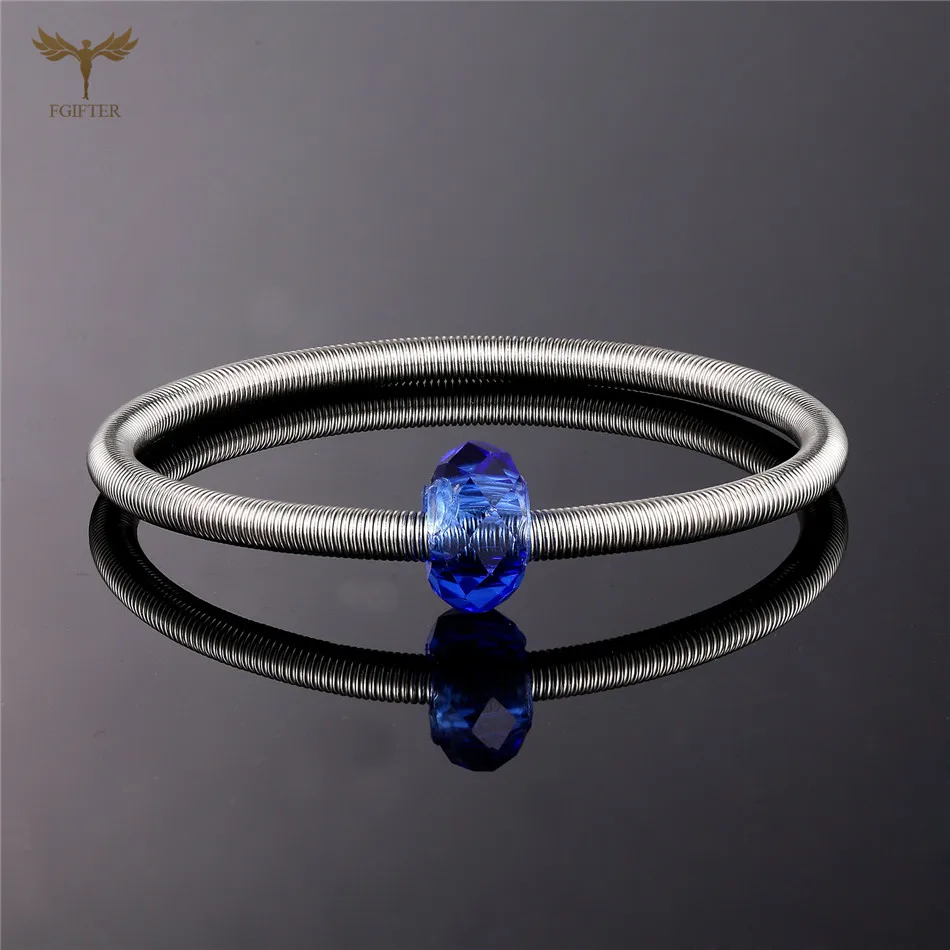 

Charm Bracelet Memory Spring Multicolor Crystal Stainless Steel Jewelry Couple Lovers Accessories New Christmas Gift for Girls