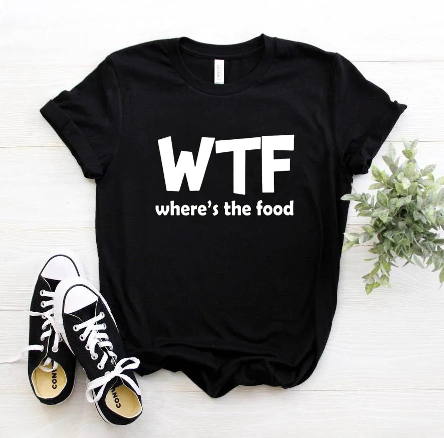 WTF женская футболка с надписью THE FOOD забавная Повседневная хипстерская рубашка