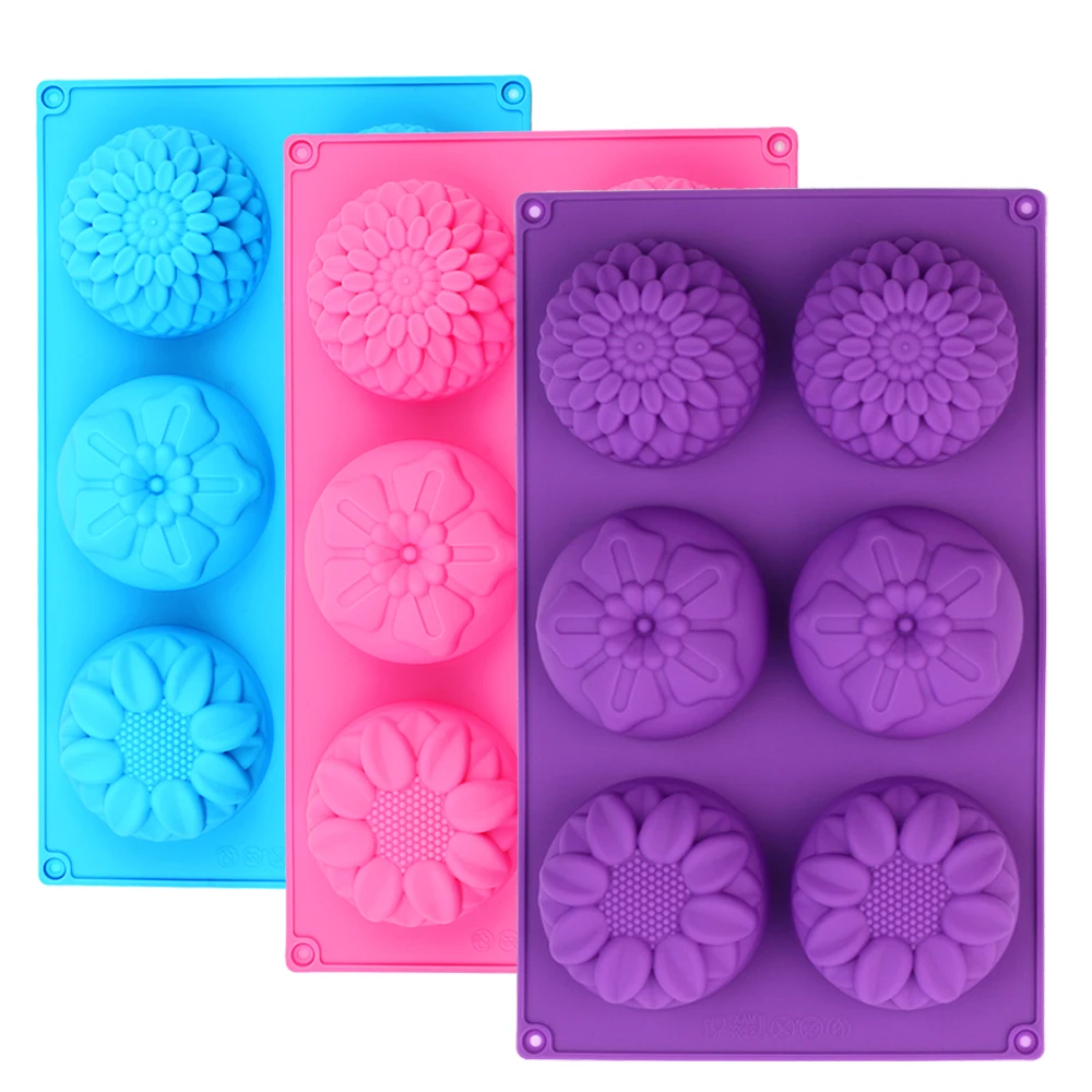 Новые силиконовые формы Sope 6 полости цветка шоколада для выпечки украшения льда