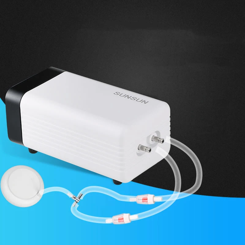 SUNSUN CT Series Aquarium Aerator Ultra Silent Air Pump Compressor Oxygen Airpump Single & Double Outlet | Дом и сад