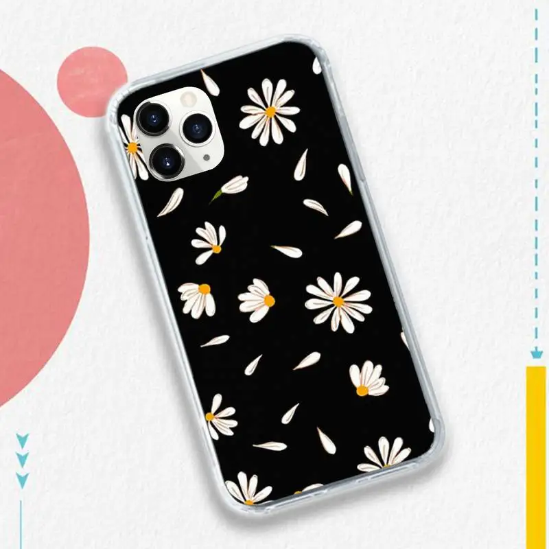 

Sunflower Daisy flowers pattern Phone Case for iPhone 11 12 mini pro XS MAX 8 7 6 6S Plus X 5S SE 2020 XR