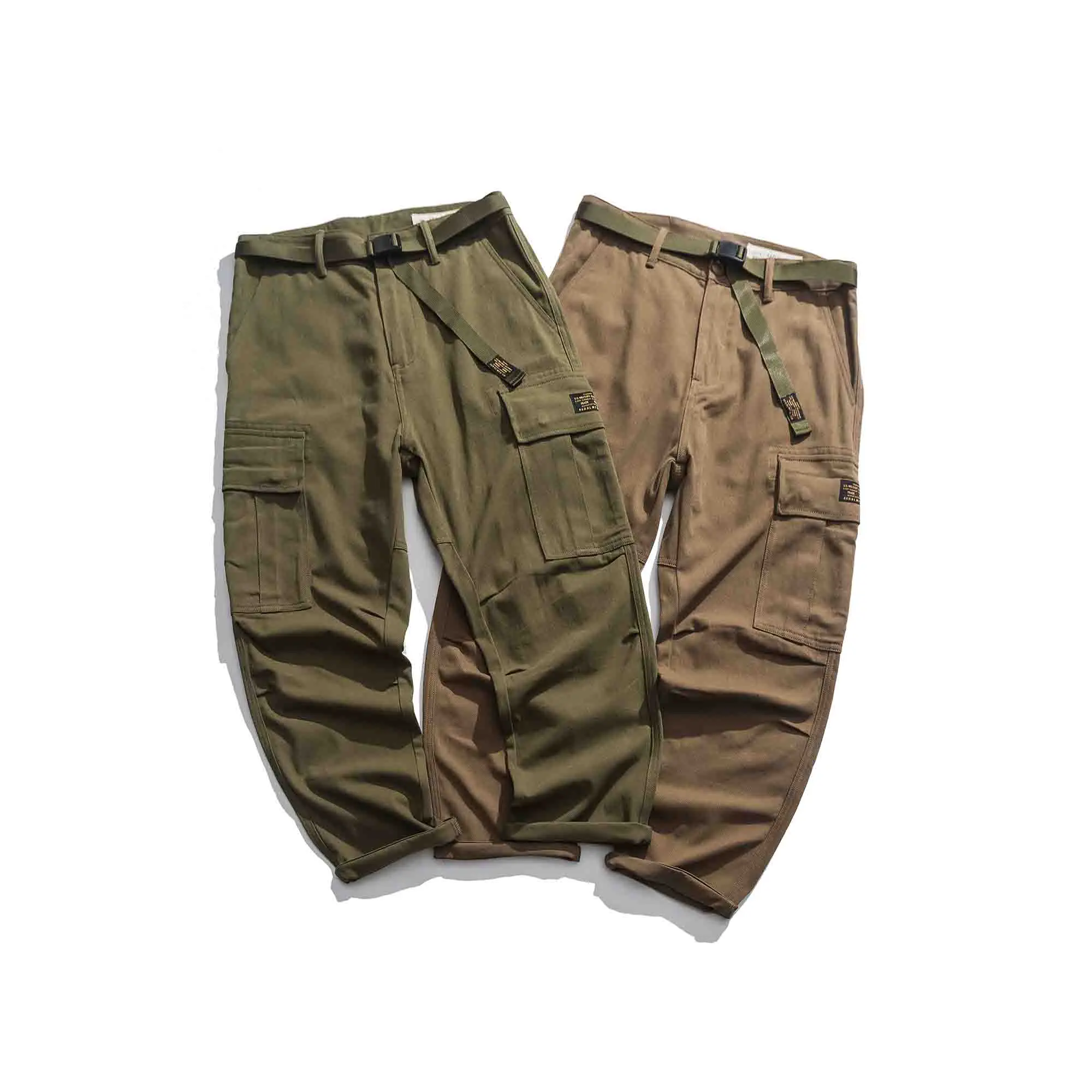 Мужские повседневные брюки карго из Твила уличная одежда хаки рабочие в стиле