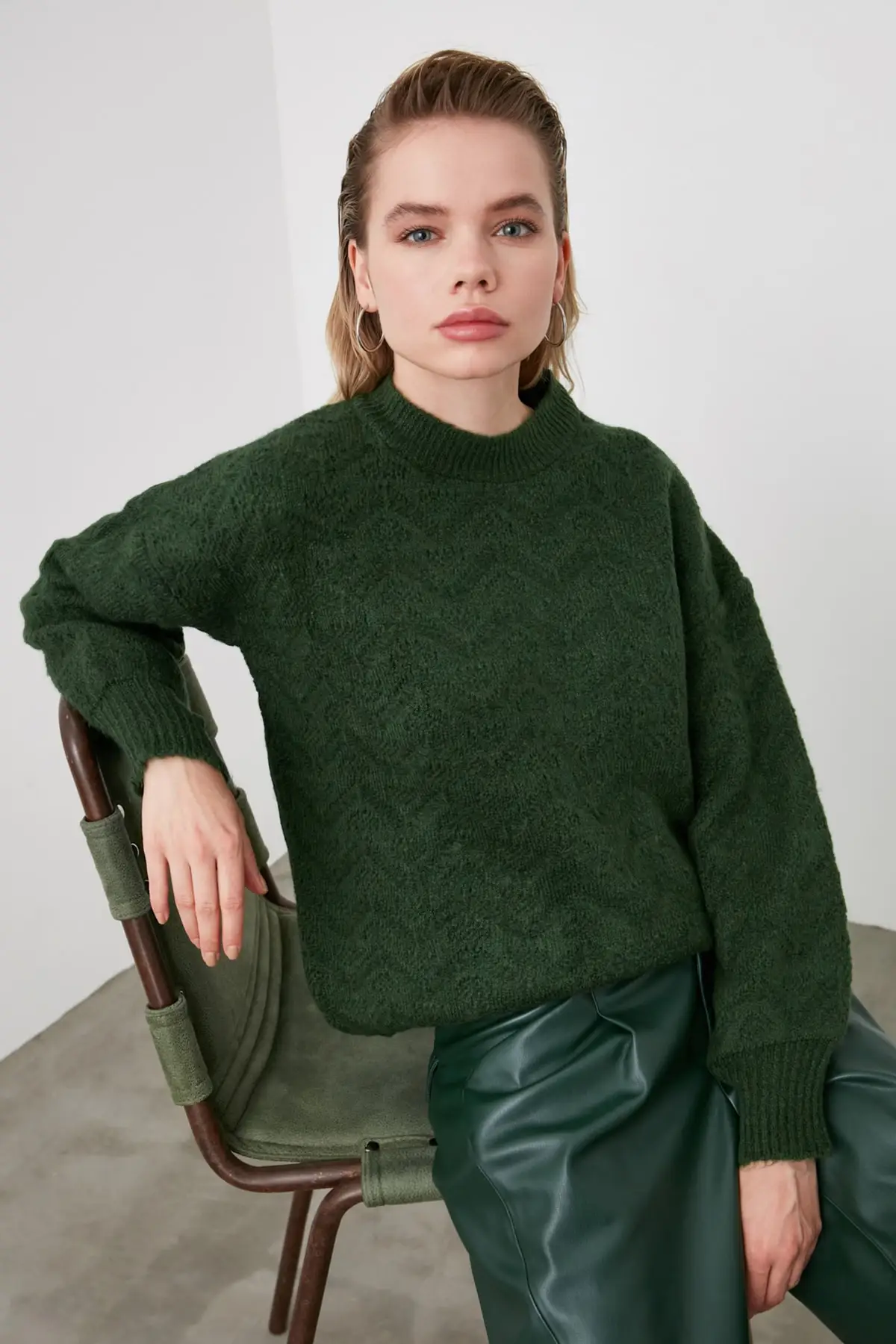 

Trendyol Bike Collar Knitwear Sweater TWOAW21KZ0172