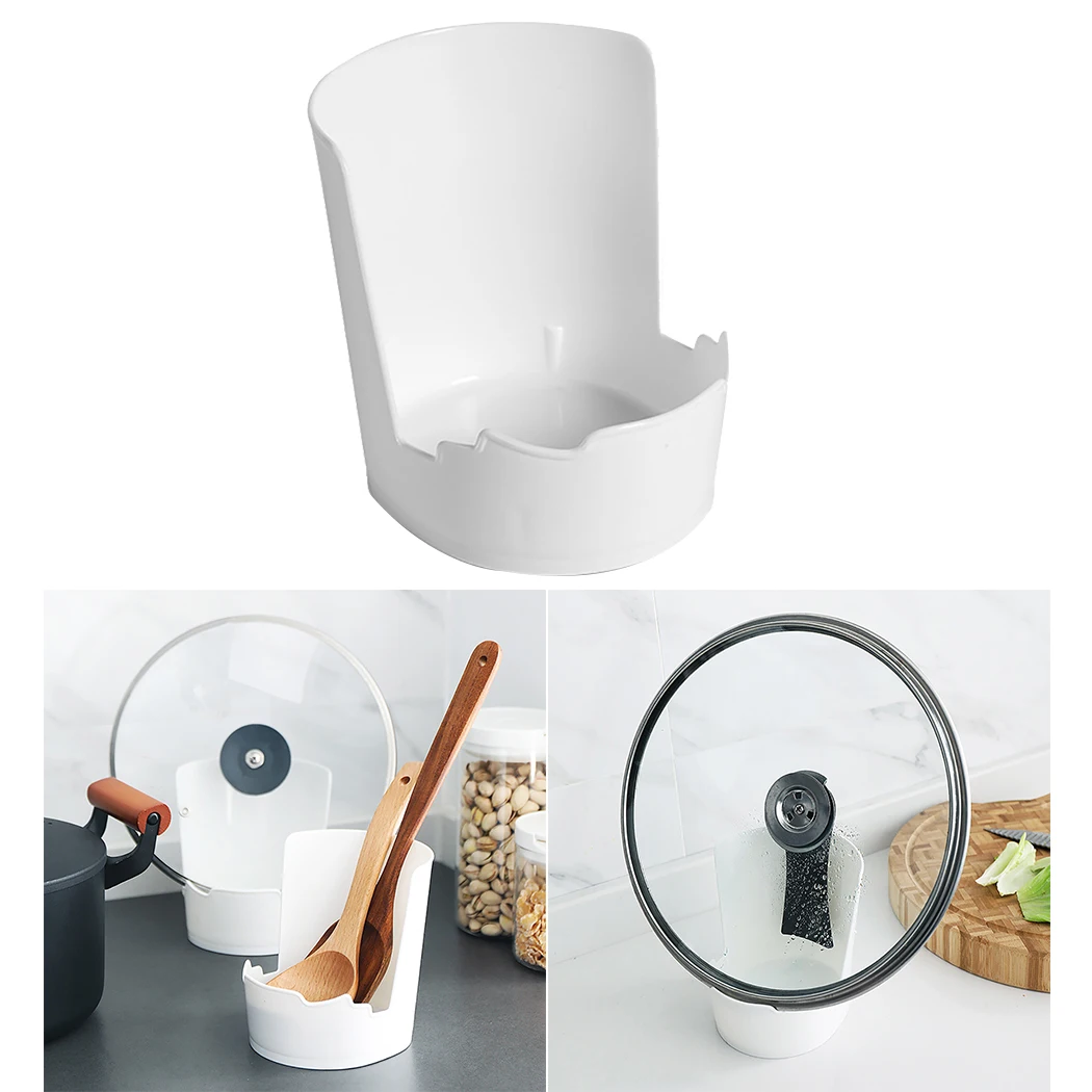 

Kitchen Utensil Rest Plastic Rice Spoon Holder Pot Lid Rack Cutting Board Holder Tableware Storage Rack for Spoon Pot Lid Holder