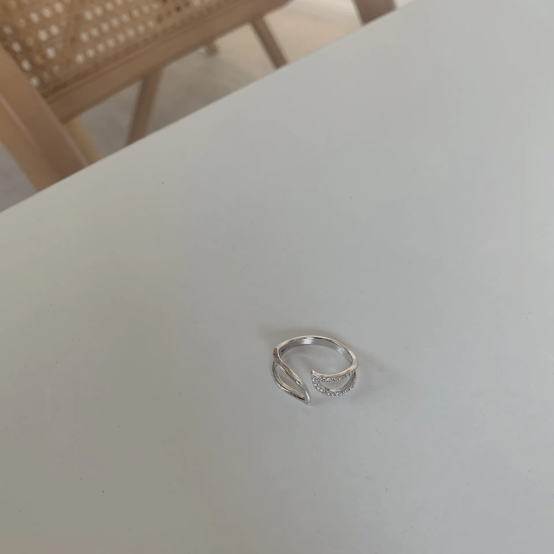

Luxury Zircon Flash Ring Female Design Temperament Opening Rings Fashion New Female