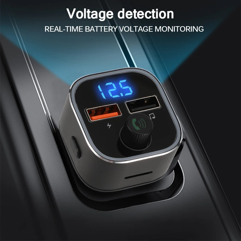 Автомобильное зарядное устройство Onever с MP3 плеером 2 USB портами Bluetooth 5