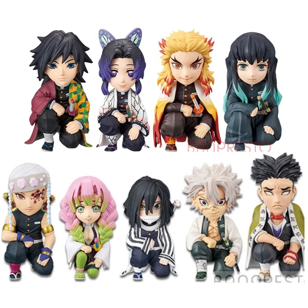 

9pcs/lot Anime Demon Slayer:Kimetsu No Yaiba Kamado Cute WCF PVC Action Figure Toys