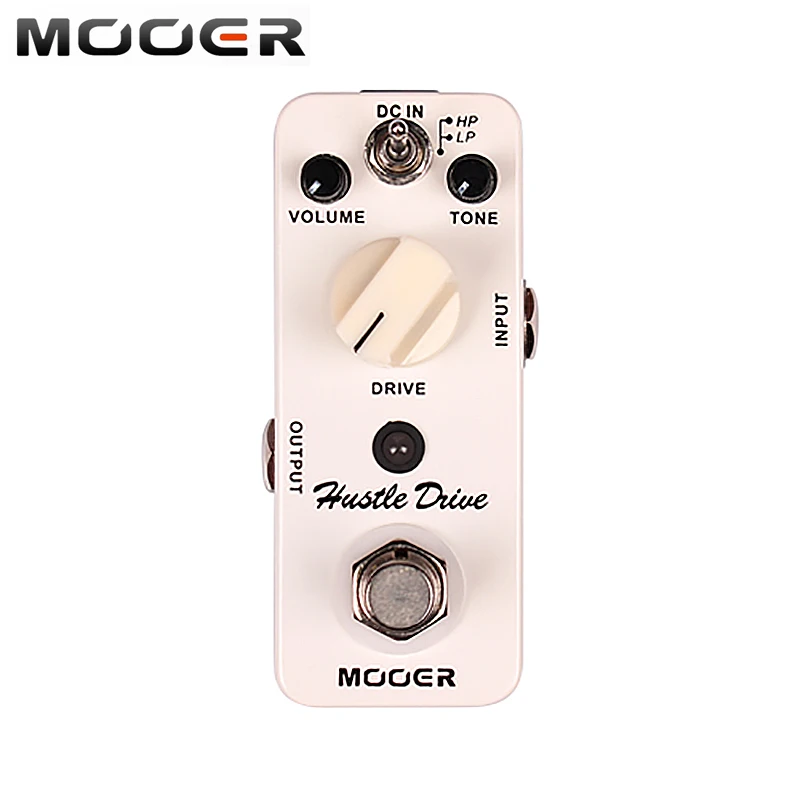 MOOER Micro Hustle Drive Distortion Effect Guitar Pedal Tube-like Drive Sound 2 Working Modes(HP/LP) Micro Guitar Pedal