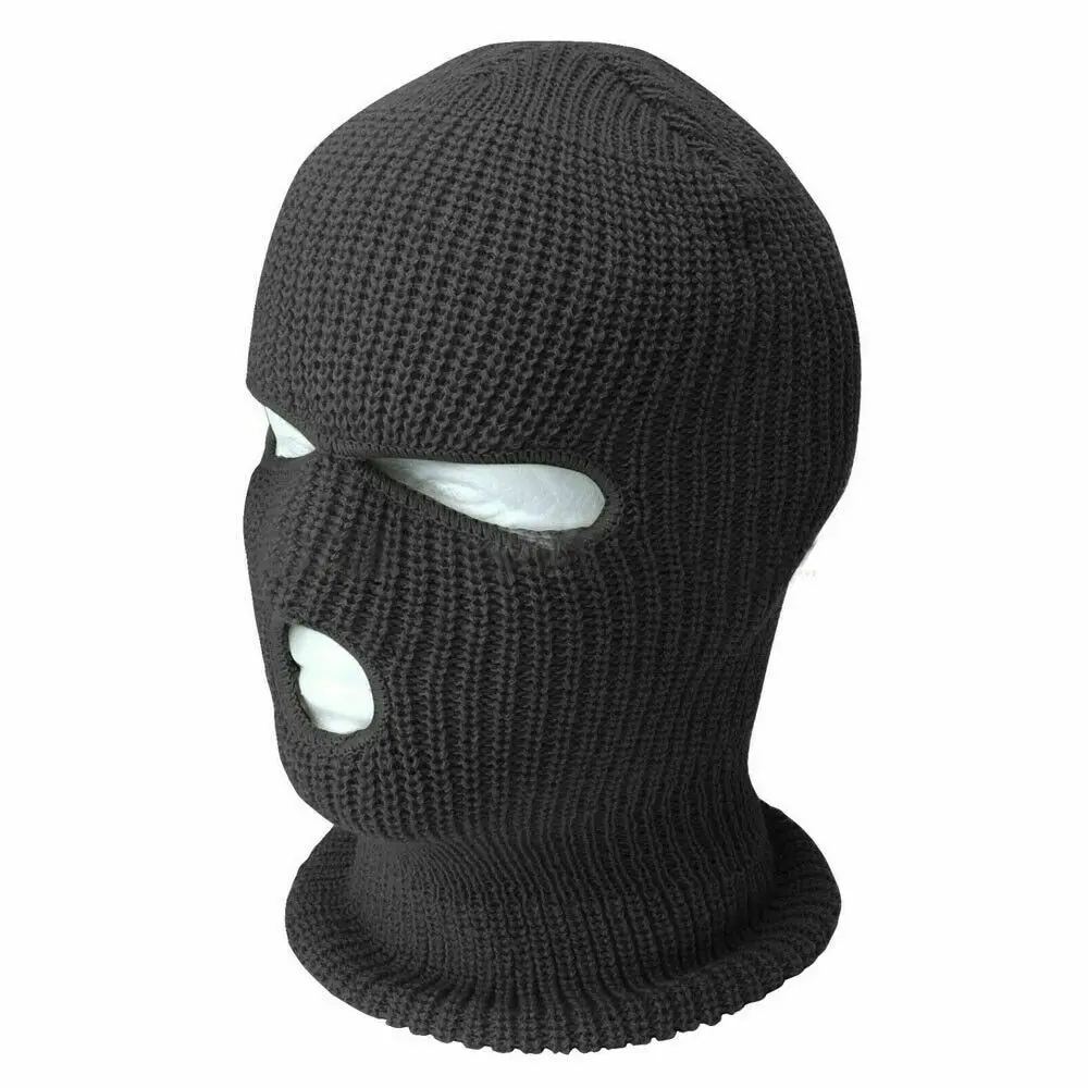 

Full Face Cover 3 Holes Knit Balaclava Hat Army Tactical CS Winter Ski Cycling Beanie Hat Scarf Warm Face