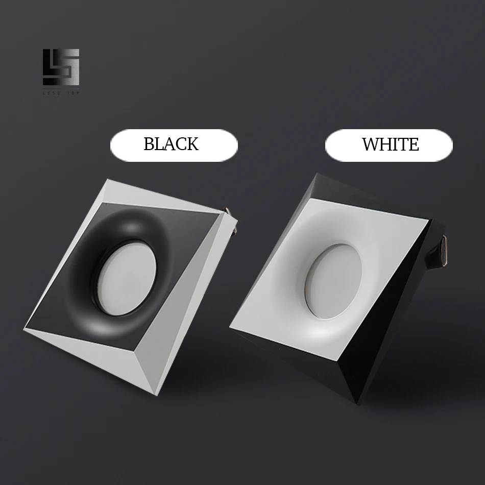 Светодиодный вниз светильник gu10 черный + белый светодиодный переменный точечный