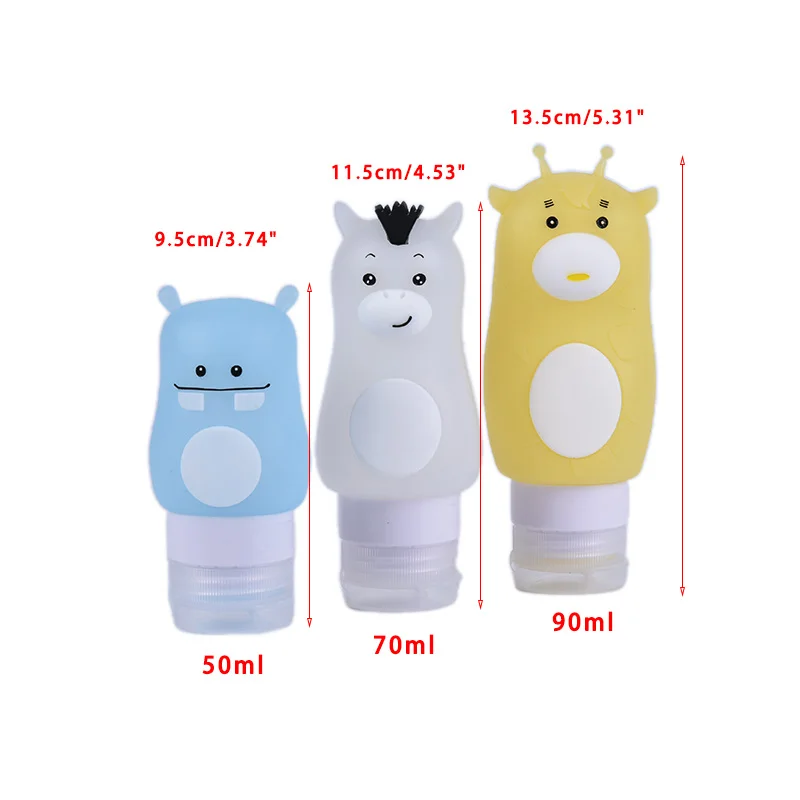 

Hippo/Horse/Giraffe Shape Cute Emulsion Dispensing Bottle Silicone Portable Cosmetics Shampoo Container Beauty Travel Bottles