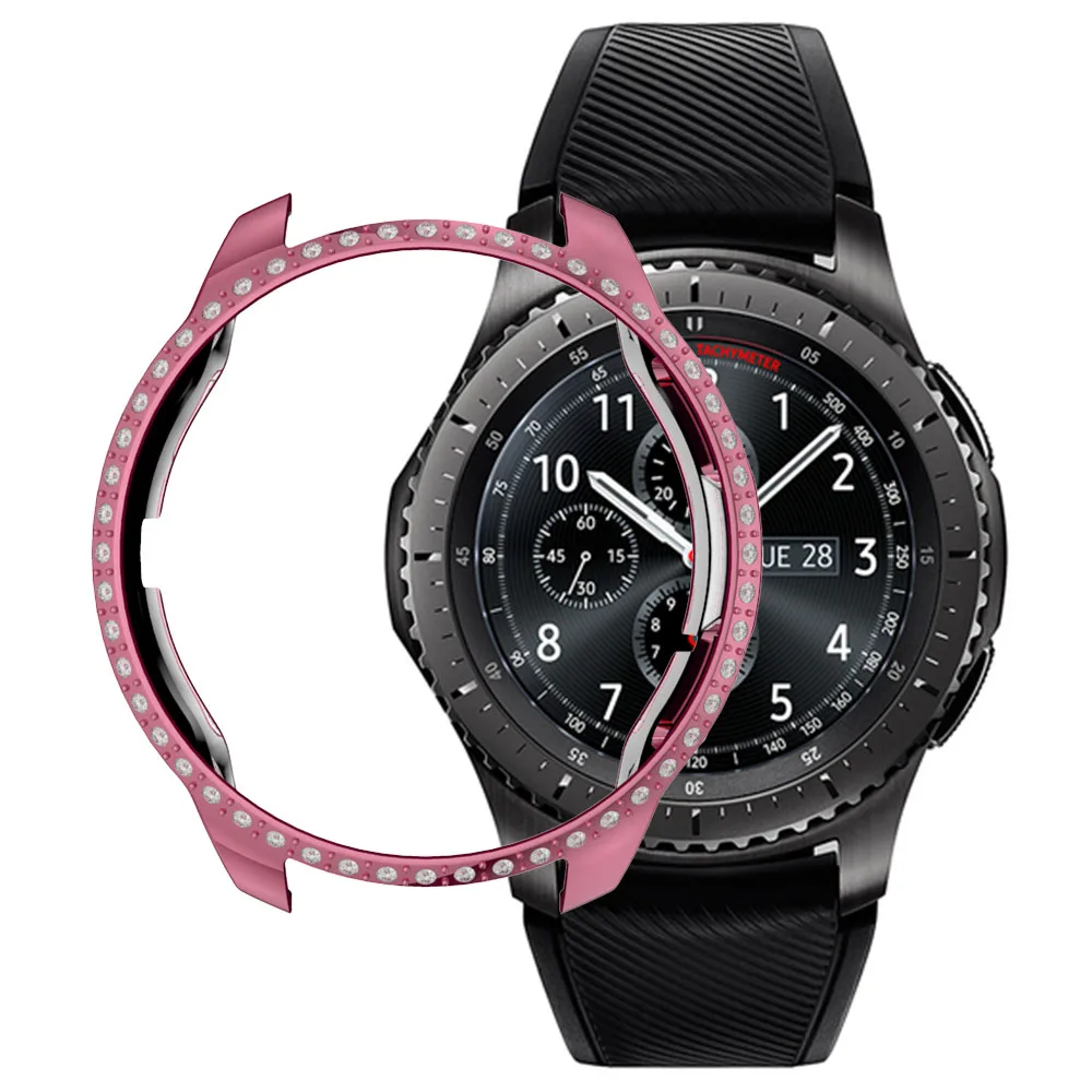 Чехол со стразами для samsung Galaxy Watch, 46 мм, 42 мм, бампер, аксессуары для умных часов, защитный корпус из поликарбоната, защитная рамка