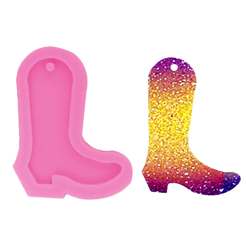 

Shoes Key Chain Mould,charm Clay Jewelry Die Cutting High Heel Glass Shose 3D Solid Type Clear Mold-Polymer Chocolatecake Mold