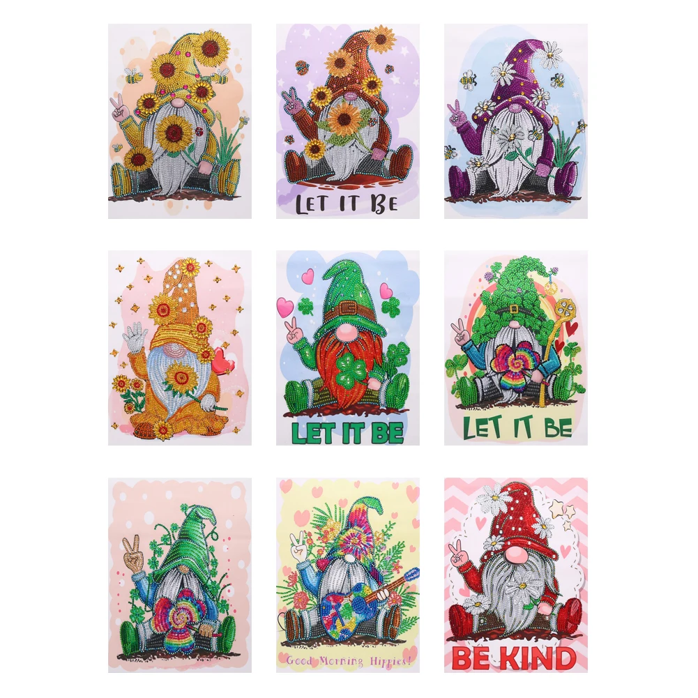

30*40CM DIY 5D Mosaic Part Drill Special Shape Diamond Gnome Resin Painting Kit Rhinestone Drawing Home Art Craft Bedroom Decor