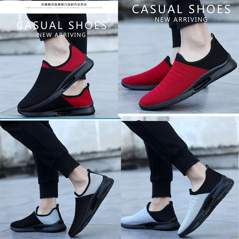 

Кроссовки мужские легкие, спортивная обувь на плоской резиновой подошве, для бега/тенниса, 03C, лето