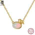 Ожерелье ручной работы с милыми маленькими птицами ORSA JEWELS, серебро 925 пробы, подвески, фотография GMN03