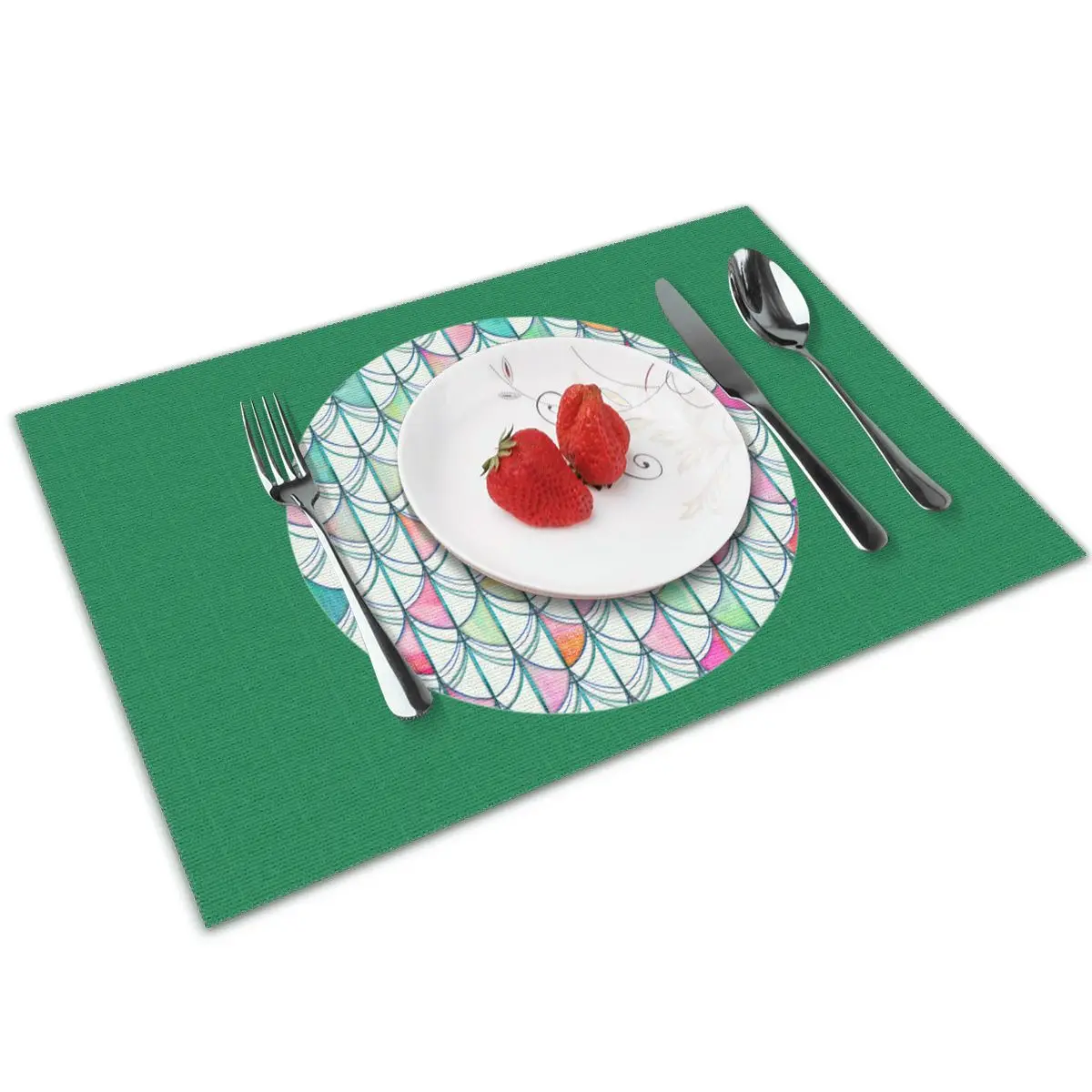 Карандаш и краска рыбные весы с вырезами узор белые желтые розовые рыбки