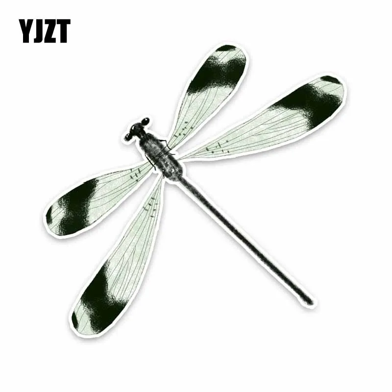 

YJZT, 15 см * 15 см, наклейка в виде животного, насекомого, стрекозы, индивидуальная наклейка на автомобиль, фотография