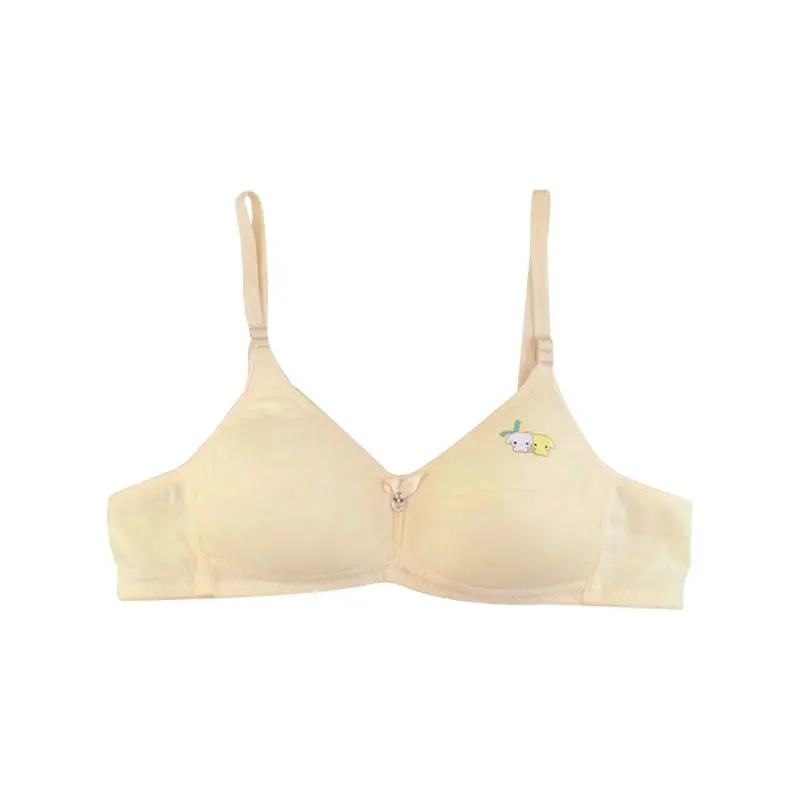 

Young Girls Bra Teenager Soft Cotton Cartoon No Steel Ring Student Adjustable Lingerie Underwear Teenage Girl Comfortable Bras