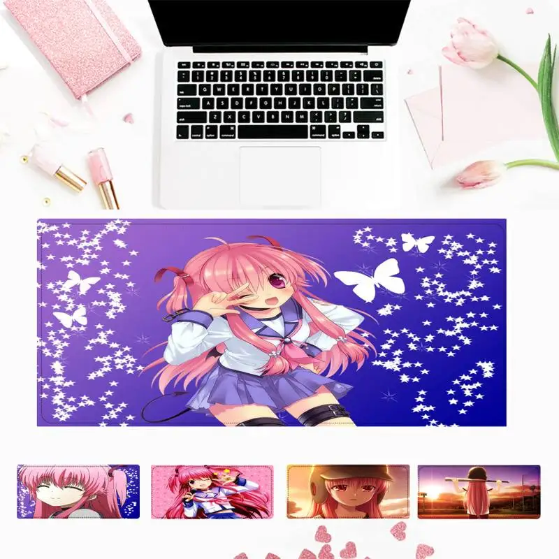 

High Quality Angel Beats Yui Mouse Pad Gaming MousePad Large Big Mouse Mat Desktop Mat Computer Mouse pad For Overwatch