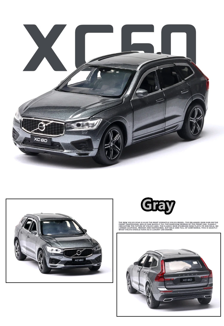1:32 Volvo xc60 внедорожник симулятор звук и светильник игрушка модель автомобиля коллекция подарок Выдвижной Автомобиль