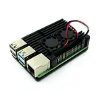 Чехол из алюминиевого сплава с двойным вентилятором для Raspberry Pi 4 Model B
